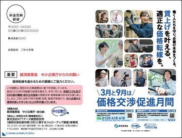 画像：調査依頼のハガキ