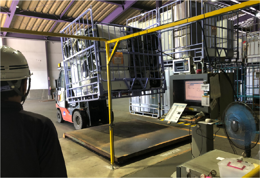 家電の重さを量る