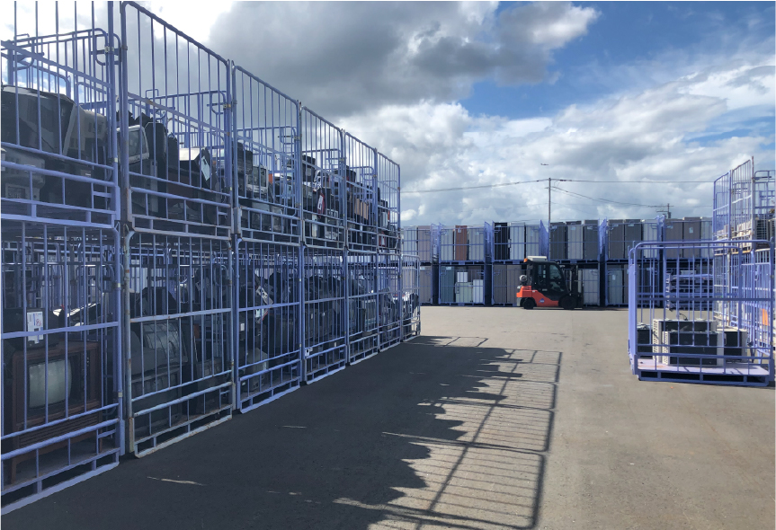 回しゅうした家電は屋外でほ管