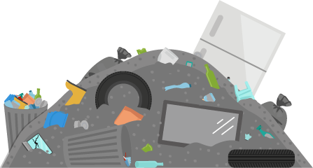 うめ立てごみがふえしょ分場がいっぱいになる